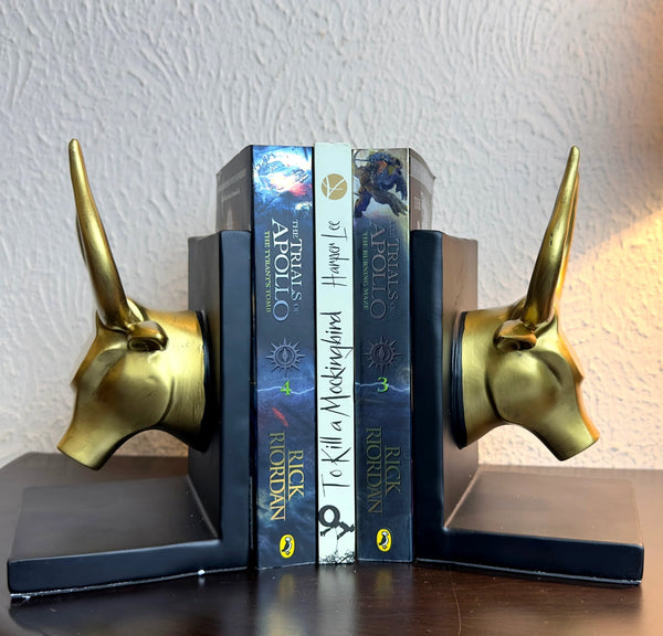 Bull Head Bookends