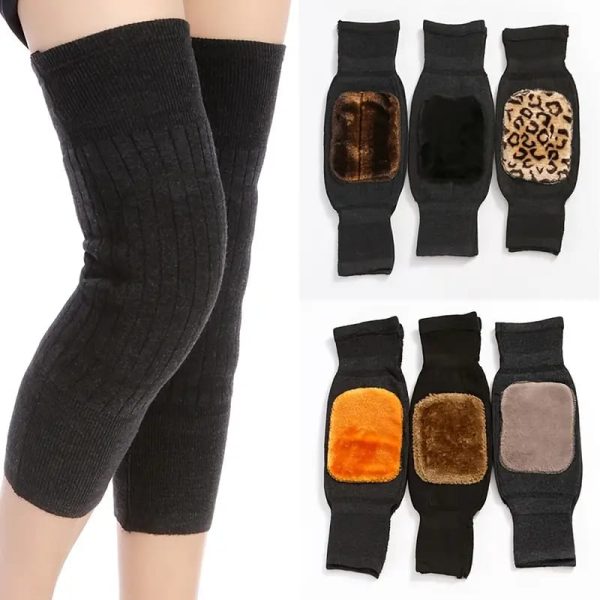 (1pair) Knee Warmer Woolen Knee Cap For Men And Women