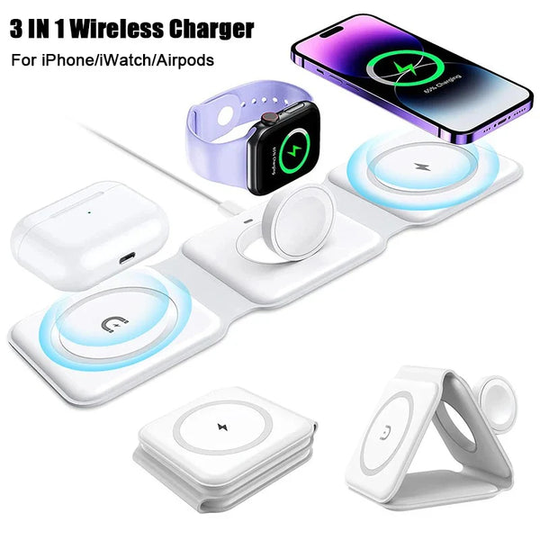 3 IN 1 wireless stand charger Compatible Wirless Charger[foldable] wirless fast charging